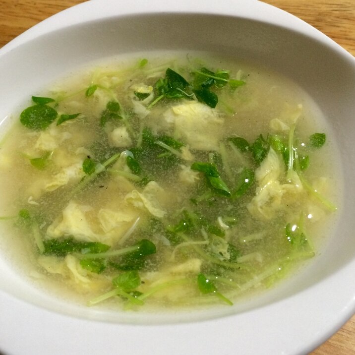 エコな豆苗の中華スープ